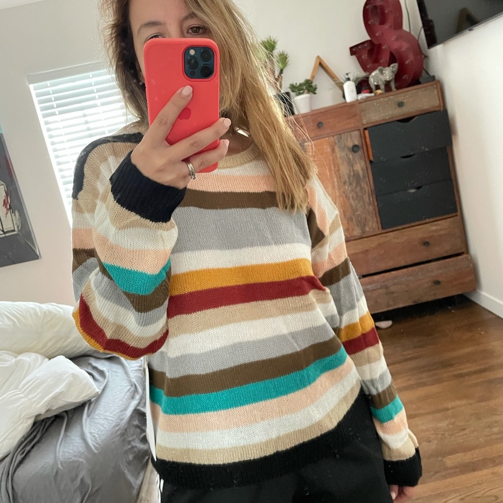 Multi Color Stripe Sweater - Picture 3 of 3